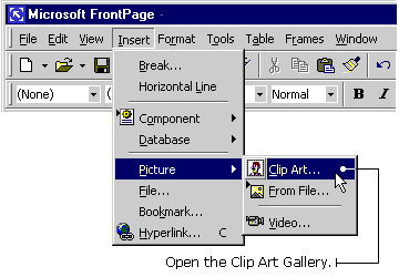 Add a picture from the Clip Art Gallery.